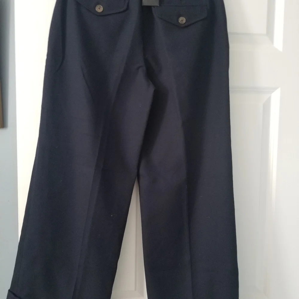 NWT Club Monaco Calvary Wide Leg Pant. Size 6 Navy Blue - Picture 3 of 13